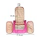 Less Like Hanging Carry Case Travel Tolietry Bag For Men and Women Toiletries Kit Organizer Bathroom Storage Cosmetic Bag For Cosmetic, Makeup, Shaving, Shampoo, Personal Items Pink