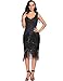 Flapper Girl Women's Vintage 1920s Sequin Beaded Tassels Hem Flapper Dress