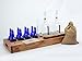 Handcrafted Small Batch Beer Making Home Brewing Kit with 8 cobalt blue bottles