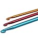Yesido. 3pcs Portable Aluminum Handle Crochet Hooks Knitting Needles Weave Yarn Set, Multi-color Mixed Needles