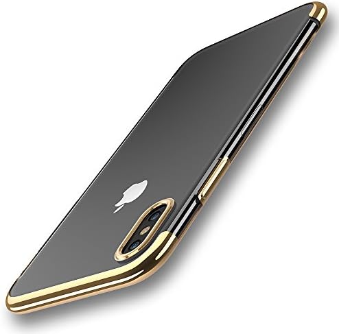 Vatsas 360 Degree Soft Transparent Back Cover Case for Apple iPhone X / 10 / XS / 10S - Full Protection Against Drops and Scratches, Magical Gold