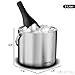 Gourmia GIB9385 Stainless Steel Ice Bucket with Tongs - 3 Liter Double Walled Insulated with Airtight Leak Resistant Lid and Carrying Handle – Brushed Stainless Steel Finish – Elegant Gift