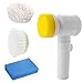 Electric Cleaning Brush, 5 in 1 Magic Power Scrubber for Kitchen Bathroom Tub Shower Tile Carpet Bidet Sofas, Cordless Battery Powered Scrubber with PVA Towel & 3 Brush Heads
