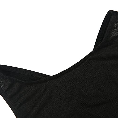 ASMAX HaoDuoYi Womens Jersey Training Sports Crop Top Backless Tank T Shirt Black