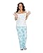 Baby Be Mine Maternity/Nursing Pajama PJ Set Pregnancy Nightwear (Large pre pregnancy 12-14, Eden)