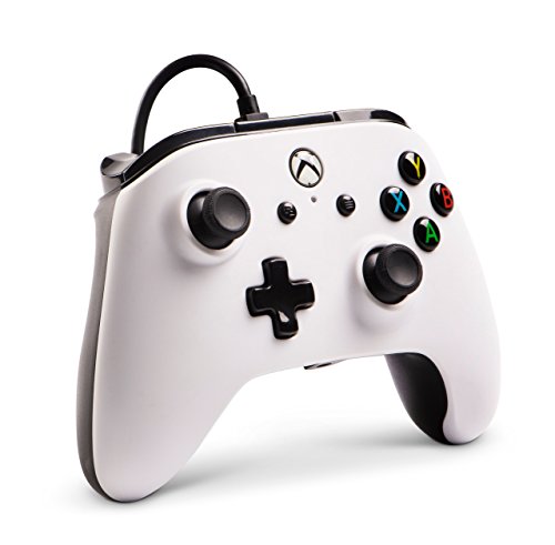 PowerA Enhanced Wired Controller for Xbox One - White, Gamepad, Wired Video Game Controller, Gaming Controller, Xbox One, Works with Xbox Series X|S