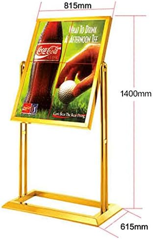AJZGF Advertising Sign Stand Advertising Display Rack Hotel Lobby Water Medal Welcome Sign Licensing Sign Vertical Guide Guide Stainless Steel Display Stand