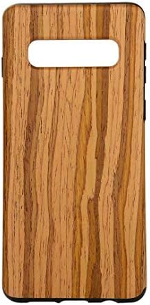 Galaxy S10 Plus Case,Duolla Galaxy S10 Plus Wood Grain Outside Soft TPU Silicone Hybrid Case Cover Slim Flexible Rubber Bumper Protective Case for Samsung Galaxy S10 Plus-Brown