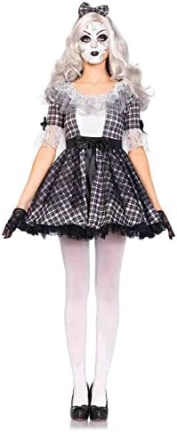 3pc. Porcelain Doll Face Mask Costume Bundle with Pink Shorts