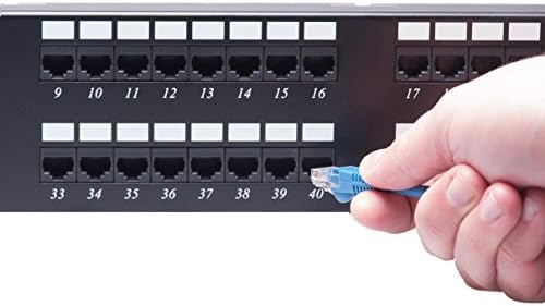 Cat6 Patch Panel 48 Port, 2RU, Great for Office or Home Networks, 110 Punchdowns, T568A / T568B Compatible, GUARANTEED for life, Fits 48 Cat6 Cables