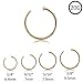 316L Surgical Steel Gold-Tone Nose Ring Hoop Choose Your Size 20G