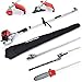 Maxtra 42.7cc Powerful 8.2 FT to 11.4 FT Extension 4 in 1 Gas Hedge Trimmer Pole Saw String Trimmer Brush Cutter Trimmer with Portable Bag
