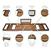 - THIS ONE HAS A MIRROR - Our Luxury Bamboo Bathtub Tray / Bathtub Caddy with MIRROR also comes with Extending Non Slip Sides, Wine Glass Holder, 2 Removable Storage Shelves & Much More