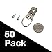 D Ring Picture Hangers With Screws Heavy Duty, Supports Up To 40 Lbs, 2 Hole, (50 Pack) By Shroph
