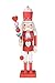 Clever Creations King of Hearts 15 Inch Traditional Wooden Nutcracker, Festive Christmas Décor for Shelves and Tables