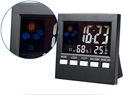 Humidity Meter,XY ZONE Digital Hygrometer Large LCD Voice Control Backlight Alarm Clock Humidity Gauge Indoor Thermometer