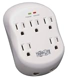 Tripp Lite 5 Outlet Surge Protector Power Strip, Direct Plug In, RJ11 Protection, & $15,000 INSURANCE (SK5TEL-0)