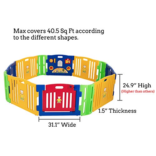 image for Uenjoy Baby Playpen 8+4 Panel Adjustable Kids Safety Activity Center P