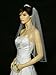 SAMKY 1T 1 Tier Pencil Edge Bridal Wedding Veil - White Elbow Length 30