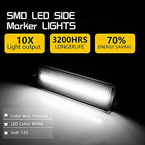 Smoked Lens Red Full LED Strip Rear Side Marker Lights For 1993-02 Che - Foto 2