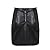 RICHKOKO Women Side Slit High Low PU High Waist Zipper Bodycon Mini Skirt