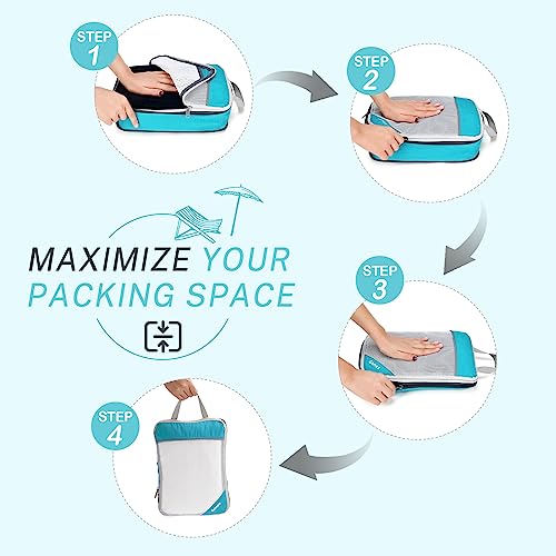 Gonex Compression Packing Cubes Mesh Organizers L+M+S+XS+Slim+Laundry