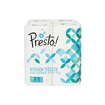 Presto! 2 Ply Kitchen Towel PaPer Roll - 4 Rolls (60 Pulls Per Roll)