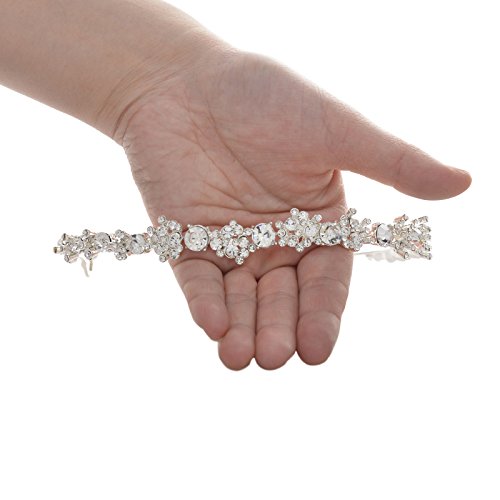 SWEETV Shining Crystal Headband Jewelry Crown Bridal Tiara Rhinestone Women Hair Style Accessories