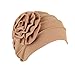 Gift for Friends, Egmy 1PC Newest Women Muslim Stretch Turban Hat Chemo Cap Hair Loss Head Scarf Wrap Hijib Cap (Khaki)