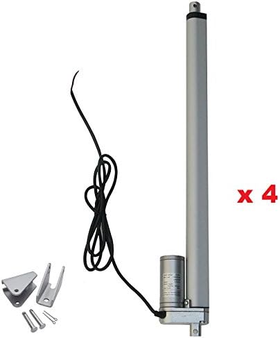 DCHOUSE 4pcs 18 Inch Stroke Heavy Duty Linear Actuator 12 Volt 330lbs Maximum Lift with Mounting Brackets