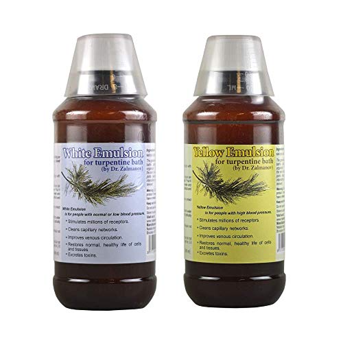 BlueArrowExpressTM Bath Turpentine Rejuvenating Emulsion by Dr. Zalmanov 8 fl oz./236 ml (Yellow & White)