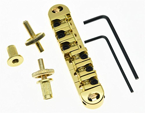 KAISH LP Guitar Tune-o-Matic Roller Saddle Roller Bridge Fits Les Paul SG Gold