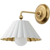 Maxim Primrose - 1 Light Wall Sconce-11 Inches Tall and 10 Inches Wide-Matte White/Gold Leaf Finish