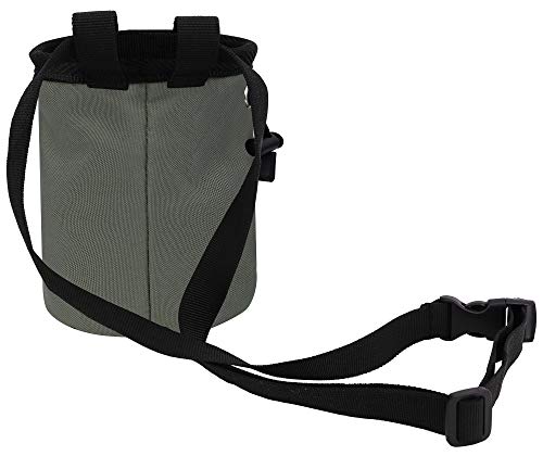 AMC Rock Climbing Panda Compact Chalk Bag with Adjustable Belt, Gray