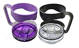 EVERIE Handle for Yeti, Rtic, Ozark Trail 30 Oz Tumblers, 2 Pack, Purple and Black
