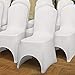 Happybuy White Chair Covers, Stretch Polyester Spandex Slipcovers for Banquet Dining Party Wedding Decorations, Folding Slipcovers, Arched Front Chair Covers (100pcs-Arched Front)