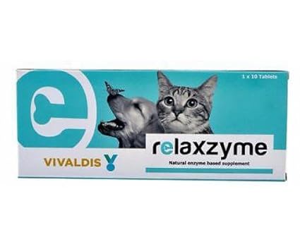 Pawsitively Pet Care Vivaldis Relaxzyme Natural Enzyme Based Supplement Tablets for Dogs and Cats - 10 Tabs