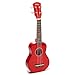 Hola! Music Soprano Ukulele, 21 Inch Ukelele Kit Bundle with Canvas Tote Bag, Strap and Picks, Free Online Lesson, Color Series, Red