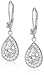 Platinum-Plated 925 Sterling Silver White Multi-Stone AAA Cubic Zirconia Earrings (0.4 cttw)