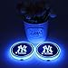 2pcs LED New York Yankees Logo Cup Holder Lights, 7 Colors Changing USB Charging Mat Luminescent Cup Pad, LED Interior Atmosphere Lamp