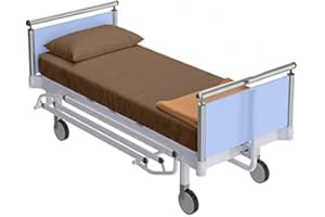 Different Sheeting 2 Piece Fitted Hospital Sheets with 12-inch Deep Pocket- 400 Thread Count- 1 Fitted & 1 Pillowcases- Soft 