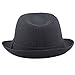 The Hat Depot Unisex Cotton Twill Herringbone Fedora Hat (L/XL, Black)