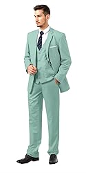 Men Suits Slim Fit 3 Piece Mint Green Business