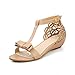 Susanny Ankle Buckle Strap Bowknot Women Wedge Sandals Elegant Summer Open toe Dress Shoes