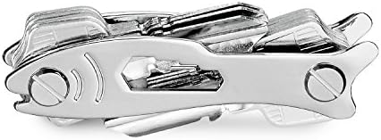 COMEBO Compact Smart Key Organizer Key Holder Pocket Keychain for 10 Keys Multi-Function Tool with SlideLock Carabiner