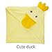 Zebrum Bamboo Fabric Hooded Baby Towel, Highly Soft &Absorbent Bath Towel with Animal Face for Newborn &Kids, 31 x 31 Inch (Small, Yellow Duck)