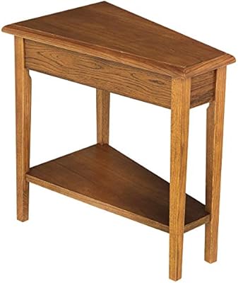 Phoenix Home Tilburg Chair Side Solid Wood Wedge Shaped End Table