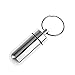 Danyoun Aluminum Alloy Pill Box Case Bottle Holder Container with Keychain, Outdoor Waterproof Capsule, Emergency Survival Tools, Great for Travel or Outdoor Activities(Silver)