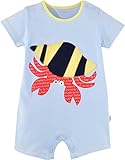 Fiream Baby Boys Summer Cotton Short Sleeve Cartoon Romper