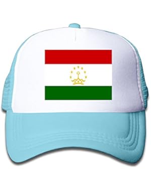 Flag Of Tajikistan Boy & Girl Grid Baseball Caps Adjustable sunshade Hat For Children